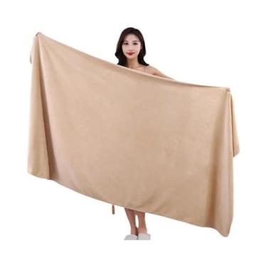 Imagem de Toalha De Banho Grande E Grossa De Microfibra Super Absorvente De Seca