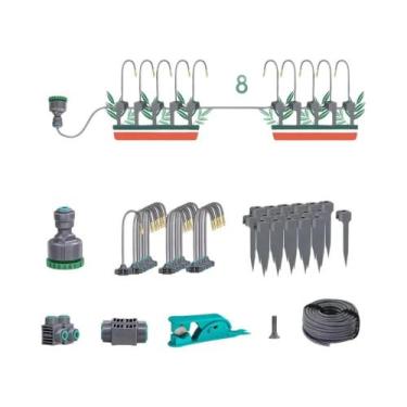 Imagem de Ajustável 360 graus Sistema De Irrigação De Jardim Flexível 10-25M Kit