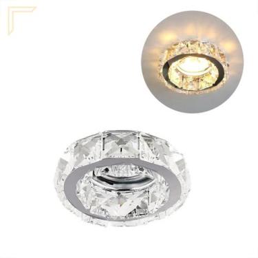Imagem de Spot Cristal Embutir Redondo 10Cm Sala Quarto Banheiro Ac972 - Acende 