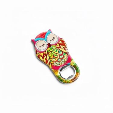 Imagem de Ímã abridor de garrafas de coruja fofa, ímã de geladeira, abridor de garrafas de metal de silicone, cerveja, cola, barman, cozinha, barware, metal, novidade, formato fofo, divertido, ideias exclusivas