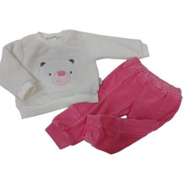 Imagem de Conjunto Blusa Pelinho Bordada Calça Plush Chuquinha 2909 - Chuquinha 