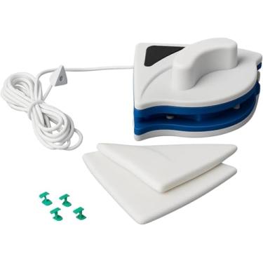 Imagem de Limpa Vidros Magnético Rodo Mágico Dupla Face com Super Ímã | Ideal para Janelas de Apartamentos e Vidros Altos | Limpeza Externa com Segurança e Corda de Proteção | Prático e Eficiente