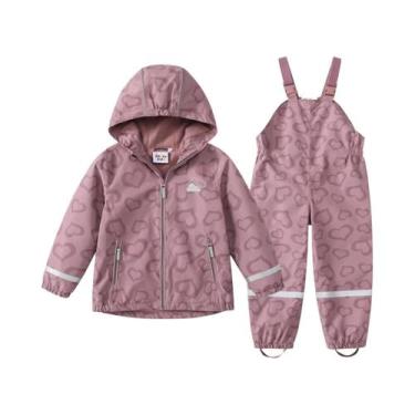 Imagem de Conjunto De Roupa Infantil Impermeável Para Meninas HONEYKING: Macacão