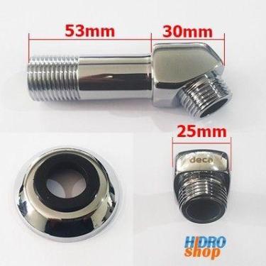 Imagem de Suporte Ligação Misturador Banheira Chuveiro Deca Cromado 4252000 - 42