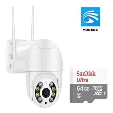 Imagem de Kit 4 Camera Ip Icsee Wifi + 4 Cartão De Memória Sd 64gb - Smart Camer