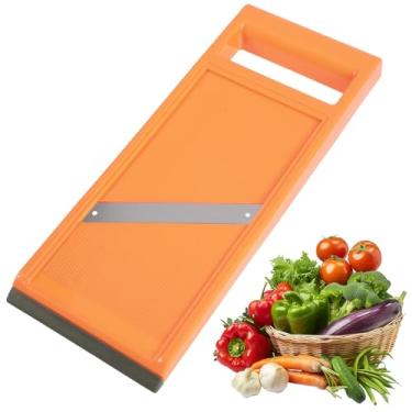 Imagem de Classicseali Fatiador portátil de mandolina, cortador de vegetais portátil para batatas fritas, mini fatiador de mandolina para legumes, frutas, queijo, fatiador de pepino fino, laranja