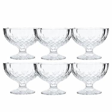 Imagem de Conjunto 6 Taças De Sobremesa Em Vidro – 230 ml – Design Elegante E Resistente Para Gelatina Sorvete Creme E Mais