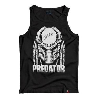 Imagem de Camiseta Regata Predador Filme Camisa Geek Série Blusa Preta - KING OF