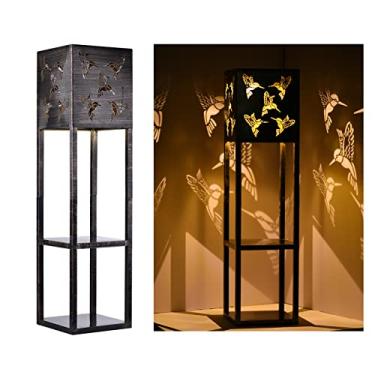 Imagem de Lâmpada de Piso Solar com Prateleiras Metal 2 Camadas Luz Pé Auto ON OFF IP65 para Decoração Pátio Varanda Corredor Jardim