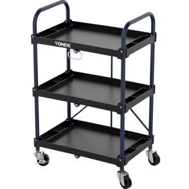 Imagem de Carrinho Metálico Vonixx Dobrável Detailer Produtos Ferramentas