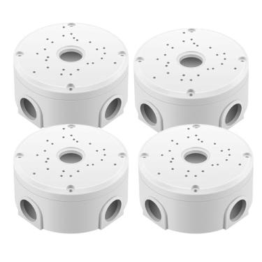 Imagem de Pacote com 4 caixas de junção para câmera de segurança ao ar livre - ABS suporte universal para câmera IP