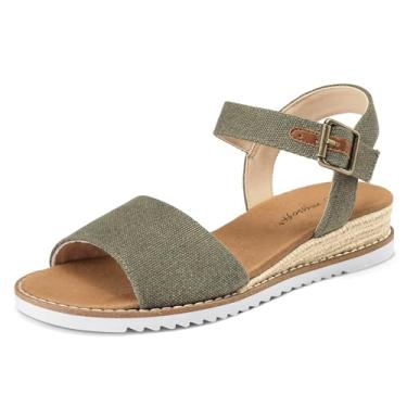 Imagem de mysoft Sandálias Femininas Confortáveis De Cunha, Alpargatas Casuais, Tira No Tornozelo, Bico Aberto, Sapatos Caminhada Verão