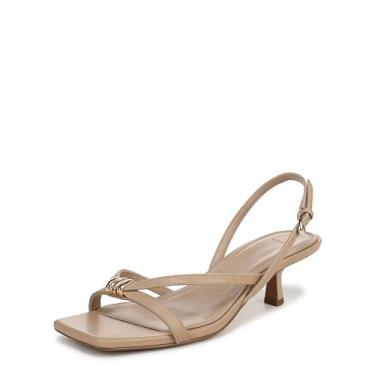 Imagem de Vince Sandálias femininas Tali Slingback de salto alto, Couro amêndoa quente, 36