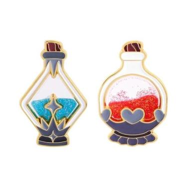 Imagem de Broches De Esmalte Com Glitter Líquido Alchemist, Distintivos De Lapel