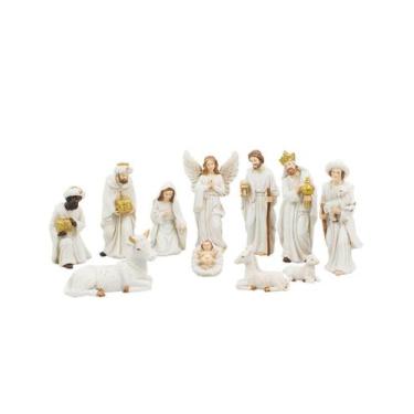 Imagem de Presépio Branco 11 Peças 12.5cm - Enfeite Religioso - Tasco