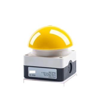 Imagem de 1/5/20 peças interruptor de pé palmas de mão grande botão de cabeça de cogumelo retardador de chamas à prova d'água interruptor de parada de emergência (auto reinicialização amarelo, 1 peça_2NC)