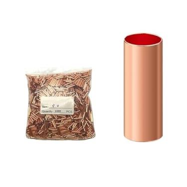 Imagem de Tubo de cobre terminal intermediário tubo de cobre tubo de conexão tubo de crimpagem reto terminal de crimpagem a frio (GT-4, 1 pacote)