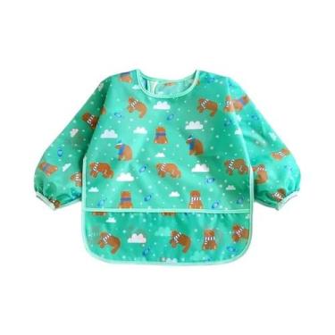 Imagem de Babadores Impermeáveis Para Bebês E Crianças Com Mangas Longas, Aventa