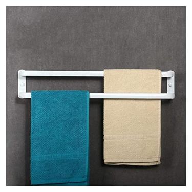 Imagem de 3FLQOOPP Toalheiro toalheiro suporte de barra de toalha toalheiro de banheiro montado na parede, espaço de deslocamento multicamadas trilho de toalha de alumínio, suportes de toalha para banho hotel