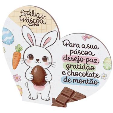 Imagem de Lembrancinha Coração Mdf _ Tema Páscoa - Bazar dos Quadros, Modelo 1, 