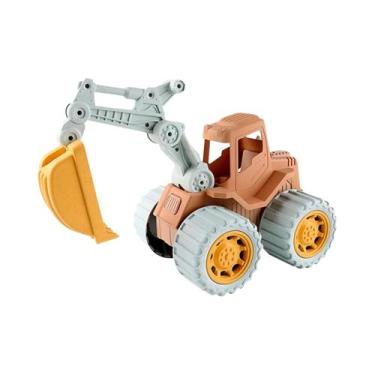 Imagem de Brinquedo De Praia Infantil: Escavadeira E Bulldozer De Palha Para Are