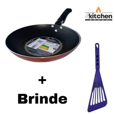 Imagem de Frigideira Antiaderente Teflon Vermelho 20cm + Brinde Cor:Roxo - Panel
