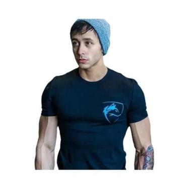 Imagem de Camiseta Masculina De Verão Para Treino Esportivo Em Algodão Elástico 