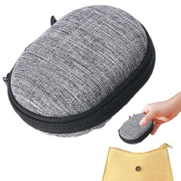 Imagem de Organizador eletrônico pequeno – organizador de cabos eletrônicos de cor sólida, bolsa de armazenamento de acessórios digitais de viagem para carregador, fone de ouvido