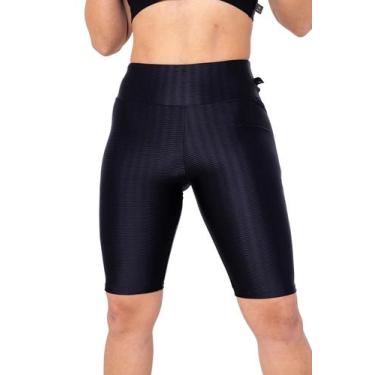 Imagem de Bermuda Basica Ciclista Poliamida 3d Cintura Alta  - ASHYC, Preto, GG/