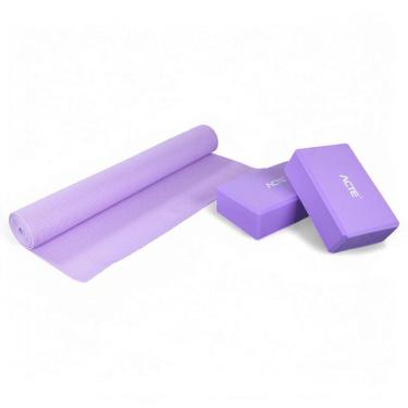 Imagem de Kit de Yoga I Acte Tapete e Blocos Antiderrapantes-Unissex