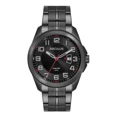 Imagem de Relógio Seculus Long Life Preto Masculino 77263GPSVPA2-Masculino