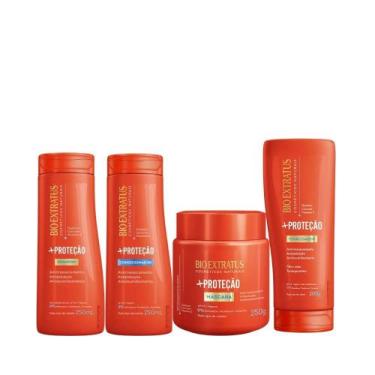 Imagem de Kit shampoo, condicionador, finalizador, mascara - bio extratus +prote