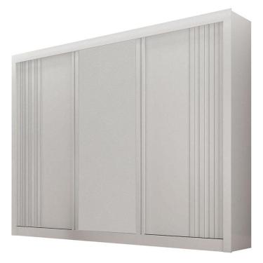 Imagem de Guarda Roupa Casal 3 Portas Milano Branco - Leifer Móveis