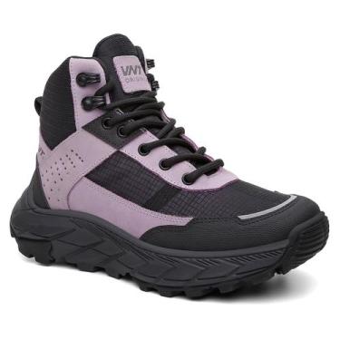 Imagem de Bota Adventure Feminina VNT Ultra Lilás Couro Antiderrapante - Rugged,