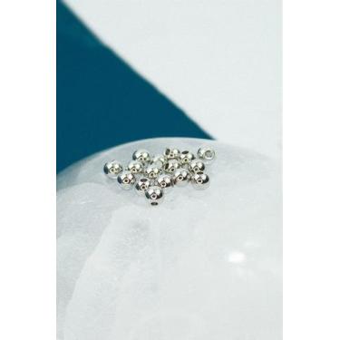 Imagem de Entremeio Bolinha 5Mm Aço Inox - 50 Peças para Bijuterias - no-brand