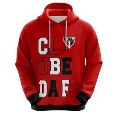 Imagem de Blusa do São Paulo SPFC - Clube da Fé com Canguru - Oficial-Masculino