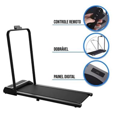 Imagem de Esteira Elétrica Ergométrica Bivolt Ginastica Eagle Force Cor Preto Su