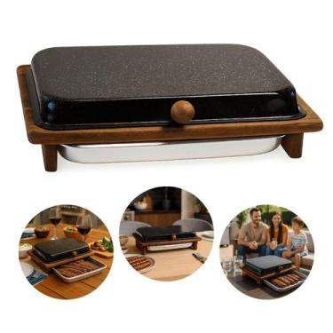 Imagem de Tábua para Churrasco com Gaveta em Forma para Servir Corte de Carne Pr