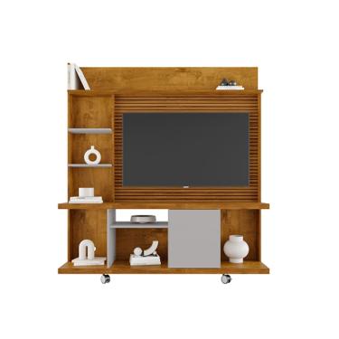 Imagem de Home Theater Taurus Ripado Naturalle/Off White – Bechara Móveis