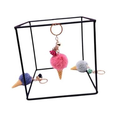Imagem de Chaveiro De Pelúcia Com Pompom Para Mulheres E Homens, Pingente De Sor