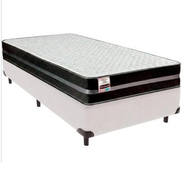 Imagem de Cama Box Solteiro e Colchão Bogota Molas Ultralastic Inducol Branco
