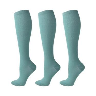Imagem de Meias De Compressão Para Mulheres E Homens, 3 Pares, Altura Do Joelho,