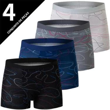 Imagem de Conjunto De 4 Peças De Shorts De Praia Masculinos plus Size 5XL6XL Com