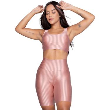 Imagem de Conjunto Fitness Feminino Vekyo – Top de Academia + Bermuda New Zig 3D para Treino-Feminino