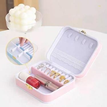 Imagem de Porta Jóia De Bolsa Para Viagem Bolsa de Armazenamento colar Brinco An