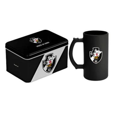 Imagem de Caneca vidro berlim fosca 480ml lata vasco - BRASFOOT