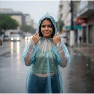 Imagem de 10 Capas de Chuva Infantil com Cordinha Descartável - Capas de Chuva P