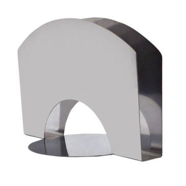 Imagem de Porta Guardanapo Inox Redondo Mesa Suporte Cozinha - INOX LAURINDOS