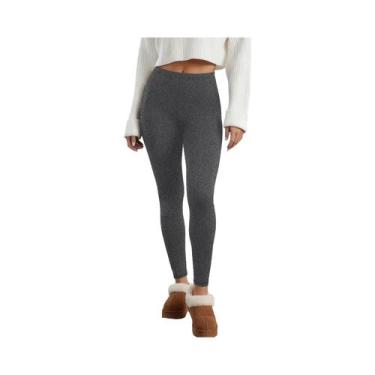 Imagem de Leggings Térmicas plus Size Forradas Com Fleece, Cintura Baixa, Confor