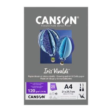 Imagem de Papel Canson A4 Iris Vivaldi 120g 25Fls - Escolha a cor, Cinza Escuro